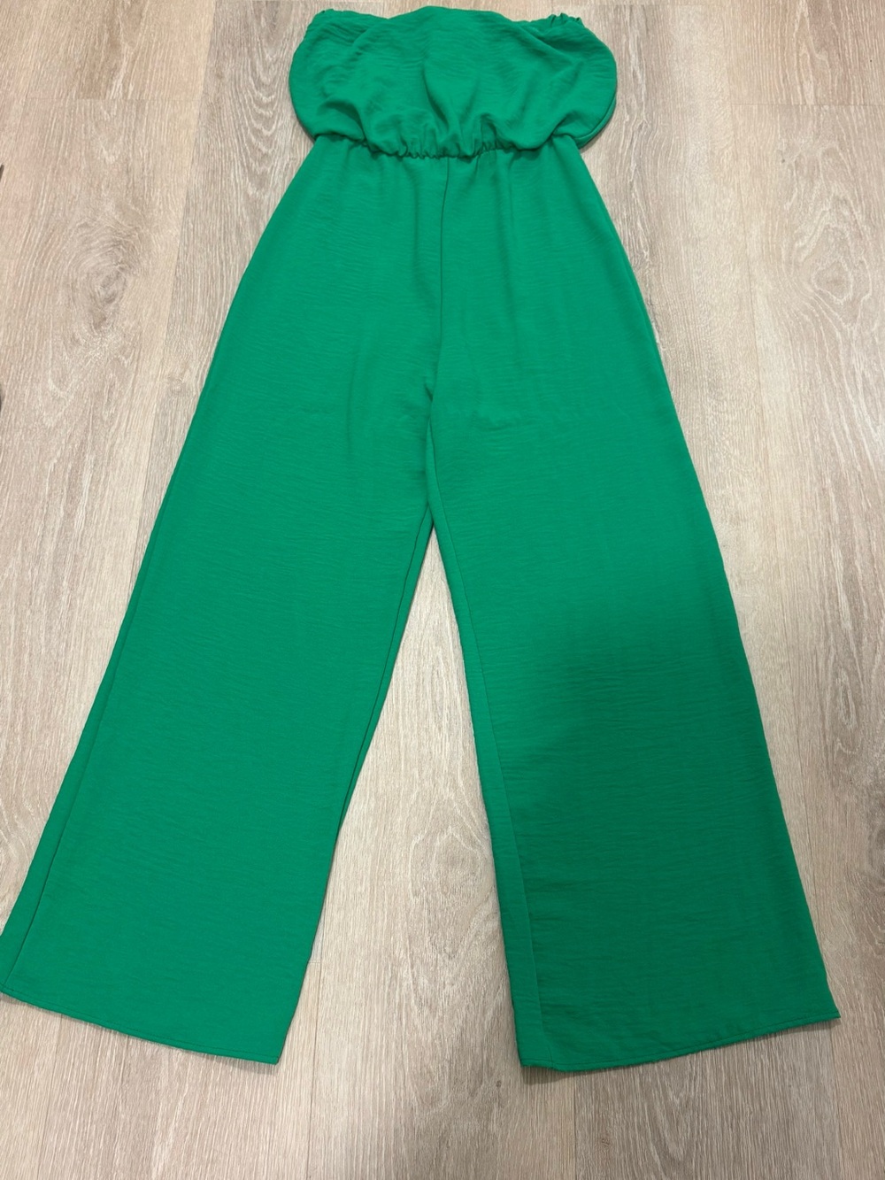 Rolla Coster Bright Green Strapless Wide-Leg Jumpsuit